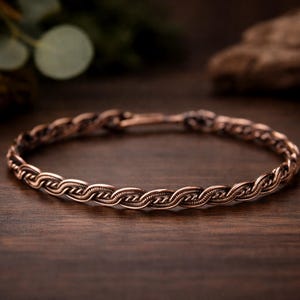 Tutoriales de arte con alambre para pulseras de tejido entrelazado, patrones, fabricación de joyas DIY, envoltura, tejido, tutorial de arte con cobre, manualidades imagen 2