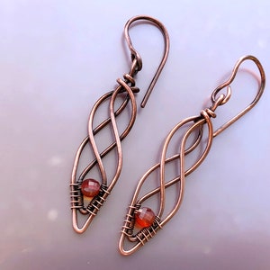 TUTORIAL Celtic Earrings PDF pattern,wire wrap weave jewelry,wrapping weaving,wrapped woven, copper DIY jewelry making, step by step pattern image 2