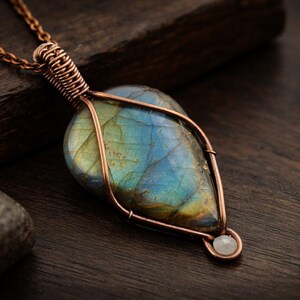 WireArtTutorials Finesseペンダント、ワイヤーラップチュートリアル、カボションセッティングパターン、DIYジュエリー製作、織り、編み込み、ステップバイステップのアート 画像 2