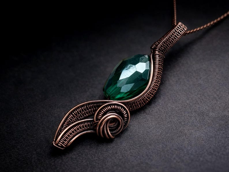 WireArtTutorials Lime Blume Anhänger, Wire Wrap Anleitung, Cabochon Fassungsmuster, DIY Schmuckherstellung, Weben, Flechten, Schritt für Schritt Kunst Bild 2