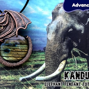 Wire wrap tutorial,wire wrapping pattern WireArtTutorials Kandula elephant pendant,DIY jewelry,jewelrymaking,wire weaving,wire art tutorials