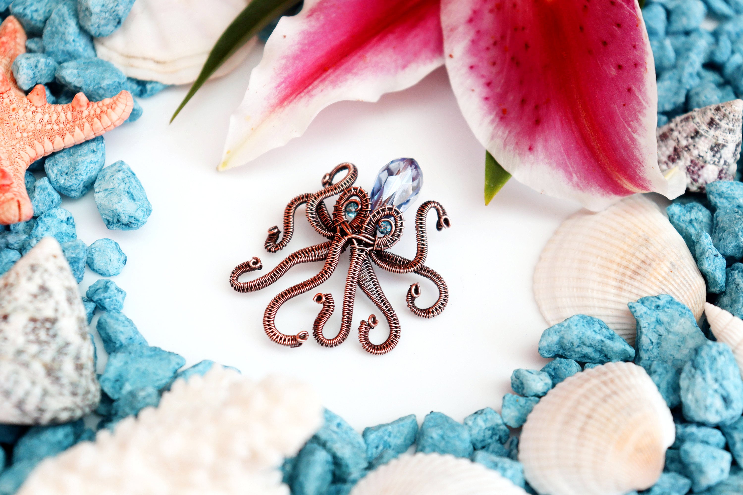 WireArtTutorials Octopus pendant wire wrap tutorial,wire wrapping