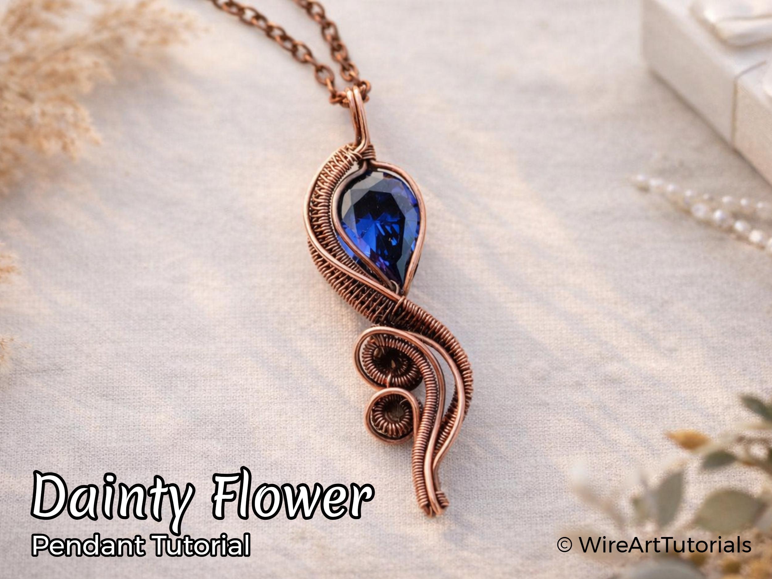 ワイヤーラップチュートリアル 繊細なペンダント、ネックレス