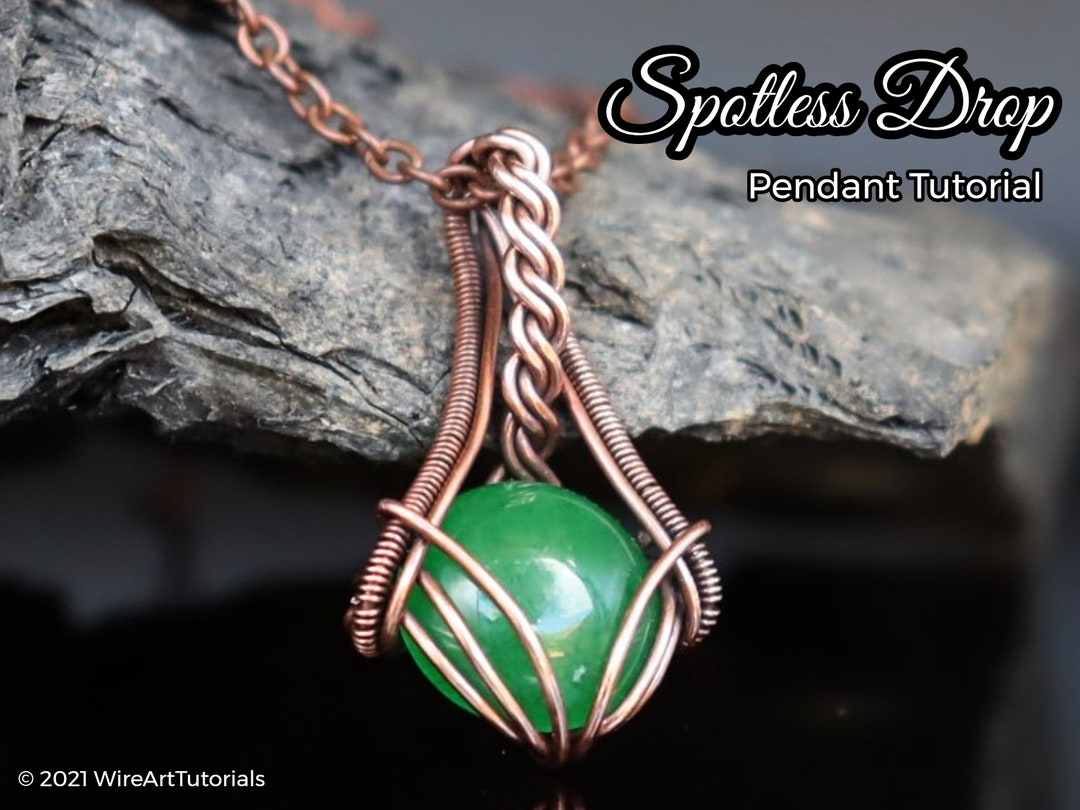 Wirearttutorials Spotless Drop Pendant, Wire Wrap Tutorial, Wrapping