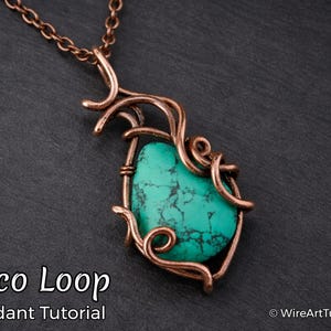 Wire wrap tutorial Loco Loop pendant,necklace crystal DIY jewelry making, wire weaving, wire art tutorials, WireArtTutorials , wire wrapping