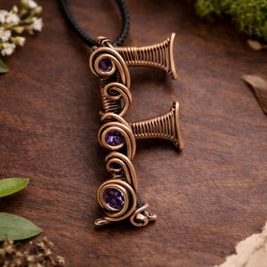 WireArtTutorials Letter F pendant wire wrap tutorial, weaving pattern, DIY jewelry, crystal jewellery making, weaving, wire art tutorials image 2