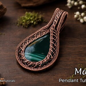 WireArtTutorials Maya Pendant, wire wrap tutorial, crystal jewellery, DIY jewelry making, weaving, cabochon setting, step by step art