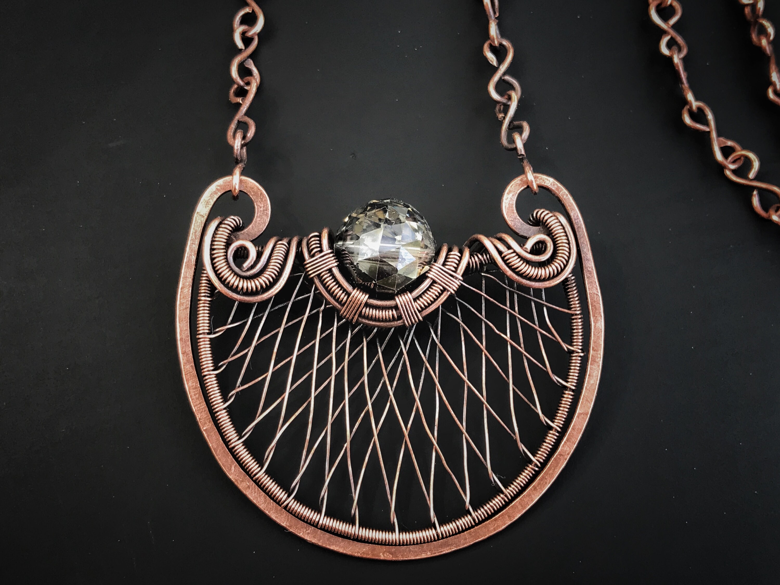 TUTORIAL Art Nouveau pendant PDF pattern book,wire wrap weave jewelry 