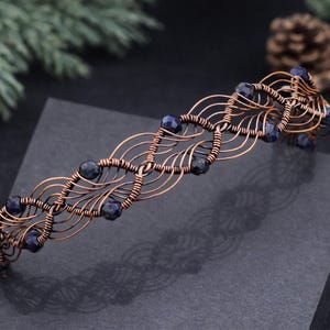 WireArtTutorials Gentle Weave Armband Wire Wrap Anleitung, Perlenmuster, DIY Schmuckherstellung, Kupferdraht wickeln, flechten, basteln, basteln Bild 2