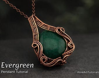 Zelfstudie groenblijvende hanger draadwikkel, cabochon-instellingspatroon, doe-het-zelf sieraden maken, weven, knutselen, stap voor stap kunst