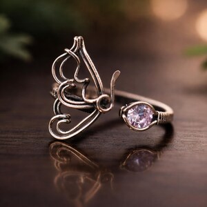 WireArtTutorials Crystal Butterfly ring wire wrap tutorial,wire wrapping pattern,DIY jewelry,jewelry making,wire weaving,art tutorials image 2