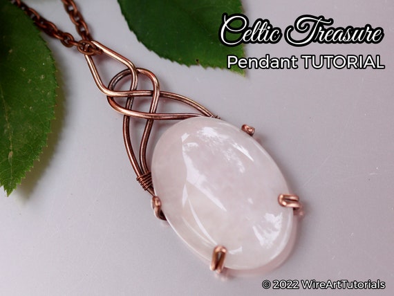 Wirearttutorials Celtic Cabochon Pendant Tutorial,wire Wrap