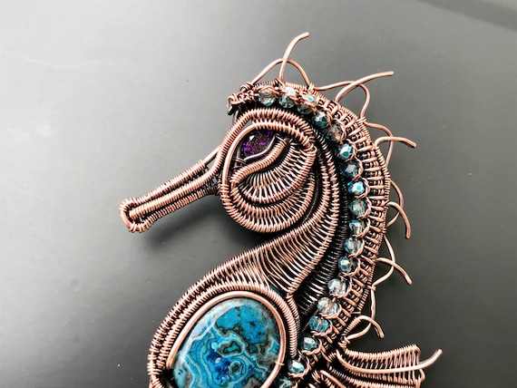 Wire Wrap Tutorial,wire Wrapping Pattern Wirearttutorials Seahorse  Pendant,diy Jewelry,jewelry Making,wire Weaving,wire Art Tutorials -   Denmark