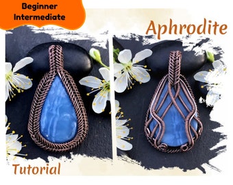 Wire wrap tutorial,wire wrapping pattern WireArtTutorials Aphrodite pendant,DIY jewelry,jewelry making,wire weaving,wire art tutorials