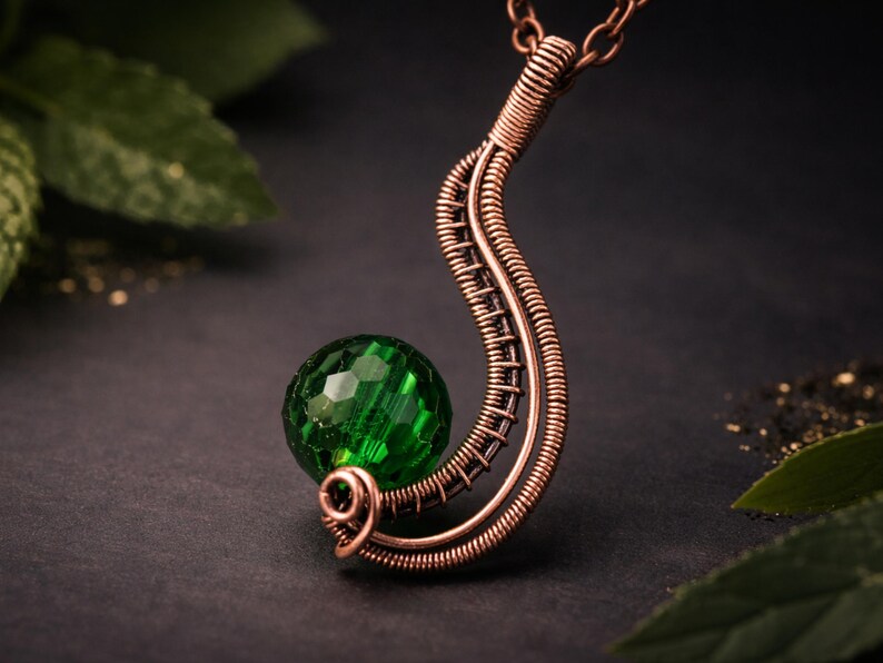 WireArtTutorials Pendulous bead pendant tutorial,wire wrap pattern, DIY jewellery making, weaving, wrapping, wire art tutorials, craft idea image 2
