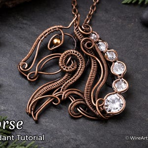 WireArtTutorials Paardenhanger draadwikkel tutorial, kristal setting geklets, doe-het-zelf sieraden maken, inpakken, weven, tutorial koperkunst