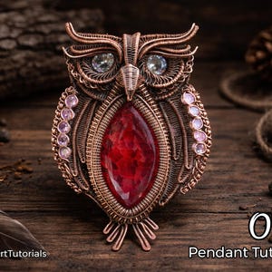 Samouczek owijania drutem, samouczek owijania drutem, wzór od WireArtTutorials: Wisiorek z sową, biżuteria DIY, tworzenie biżuterii, samouczek tkania drutem