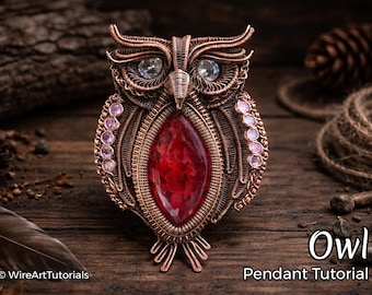 Wire Wrap Tutorial, wire wrapping Tutorial, Muster von WireArtTutorials: Eule Anhänger, DIY Schmuck, Schmuckherstellung, Draht Weben Tutorial