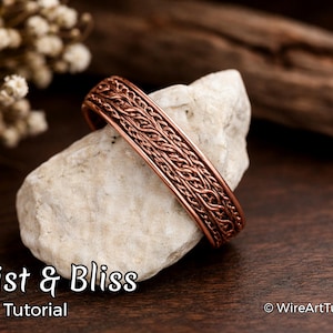 TUTORIAL Twist & Bliss Ring pdf-tutorial, draadwikkelpatroon, doe-het-zelf sieraden maken, weven, inpakken, tutorials draadkunst, knutselidee, kralen