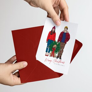 Christmas Cartoon Greetings cards - up to 10 people! (Children under 4 & Pets are free) Sold in Packs of 25 or 50
