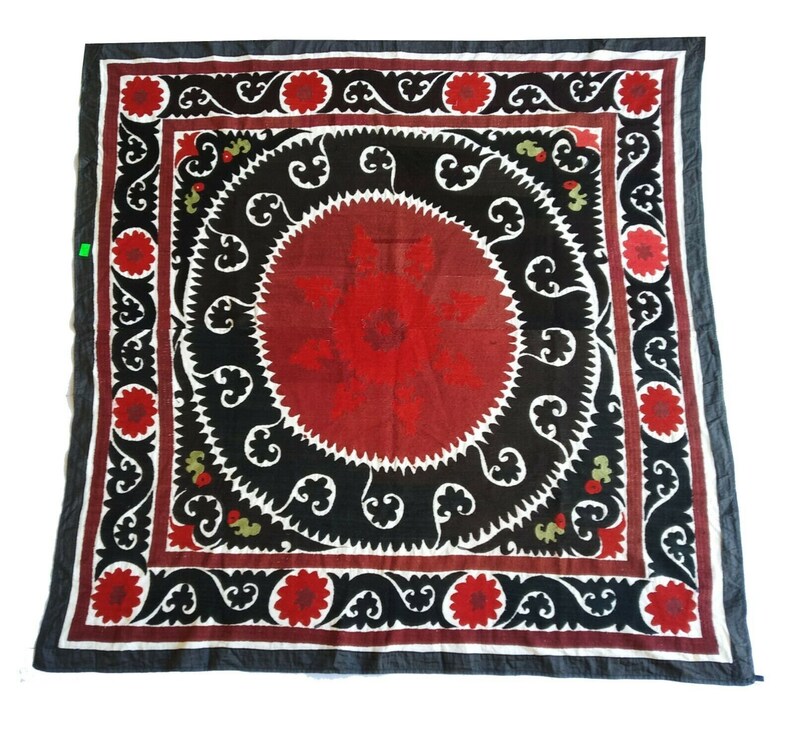 Uzbek Antique Wall Hanging Gift Vintage Hand Embroidery Suzani SALE WAS 349.00