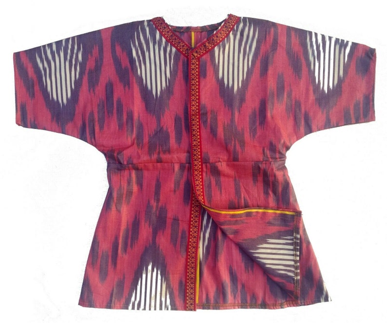 Girls Silk Adras Beautiful Handmade Multicolor Uzbek Robe Dress SALE WAS 149.00