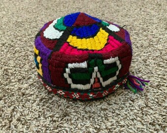 Uzbek Duppi Cap Hat Skull Cap Kufi Hat Embroidered Ethnic Gift Hat Qalpoq Tsh-2021    24 inch