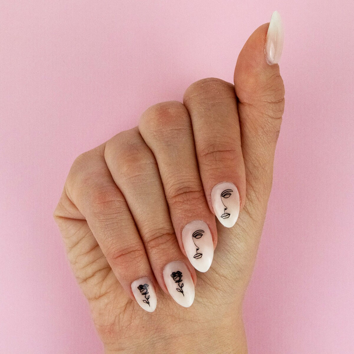 Picasso Nail Stickers Etsy