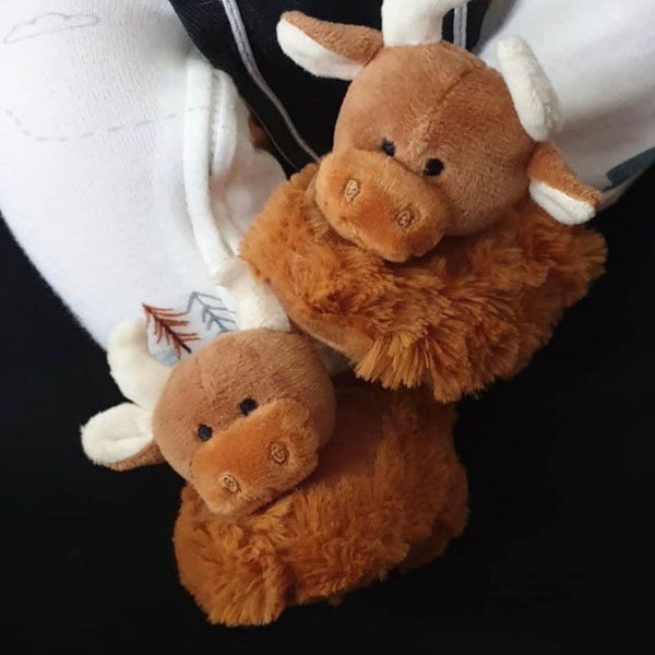 Baby Slippers by Jomanda 0-6 Months with Gift Bag/Box - Highland Cow/Elephant/Donkey/Bear/Sheep/Unicorn