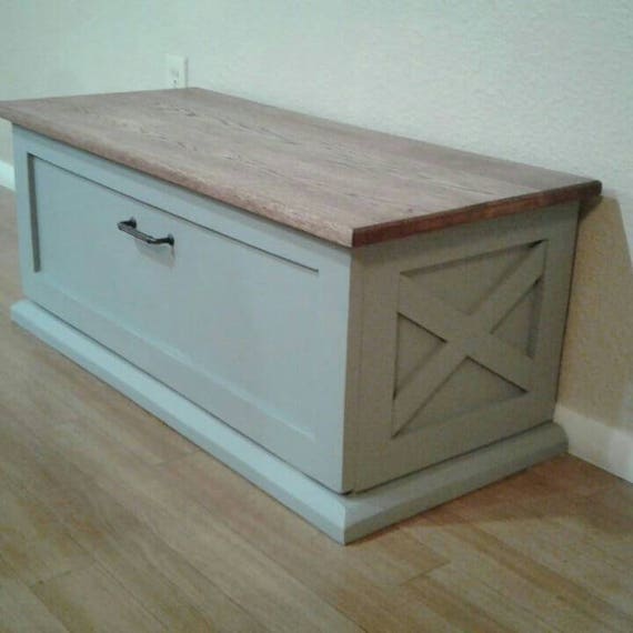 Made to order small tilt out storage bench / hope chest / Etsy