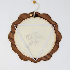 Round Embroidery Frame Real Wood Decorative Display for Finished Cross Stitch or Embroidery Hoop Art, Needlepoint, Crewel image 8