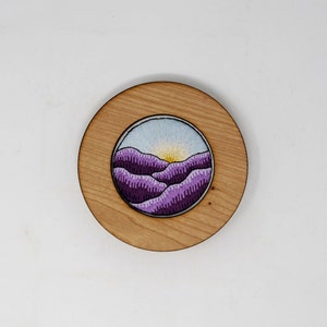 Round Embroidery Frame Real Wood Decorative Display for Finished Cross Stitch or Embroidery Hoop Art, Needlepoint, Crewel image 5