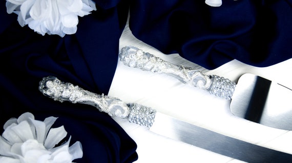 pearl cake cutting set