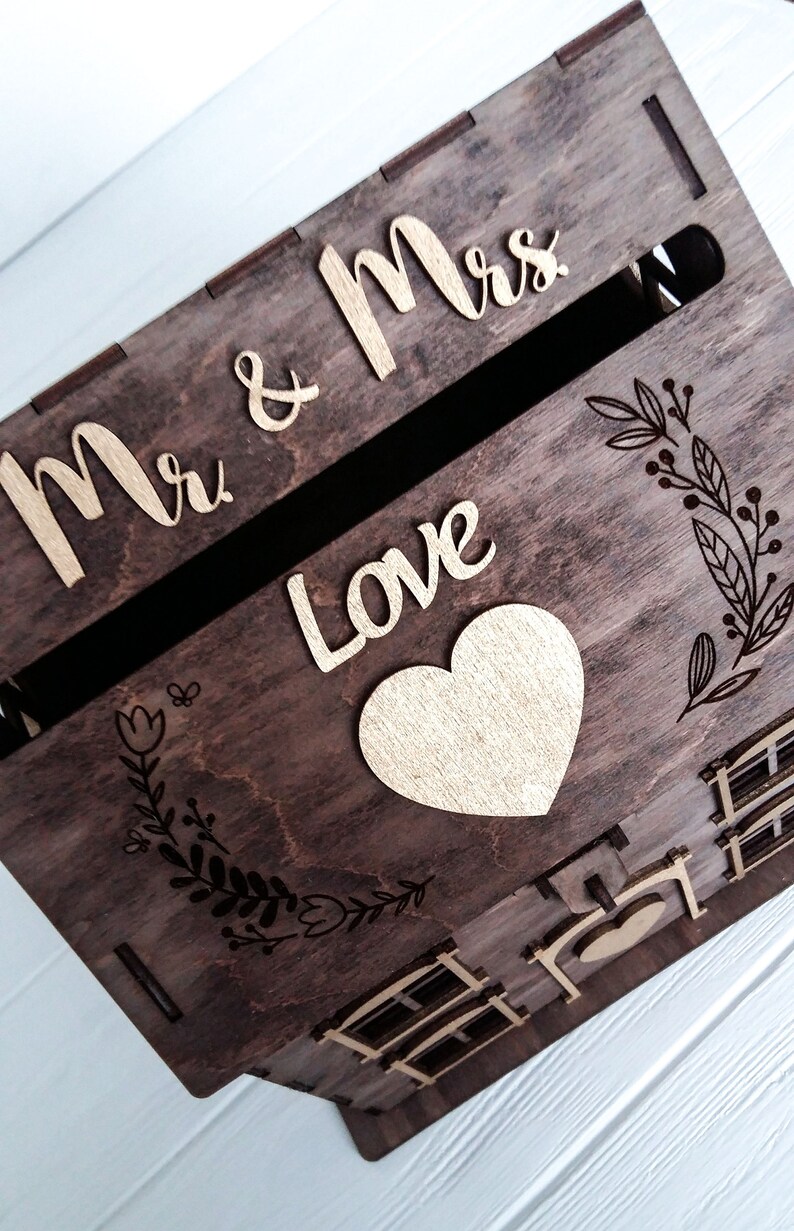 House Gift Card Box for Wedding Rustic Wedding Card Holder Etsy
