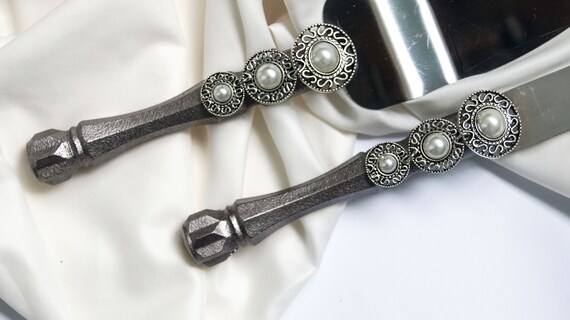 personalized cake cutting set