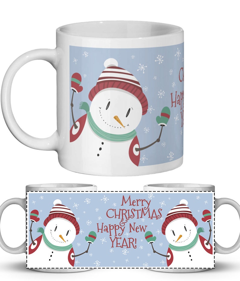 Download Christmas Snowman Sublimation Mug Template Snowman Mug ...