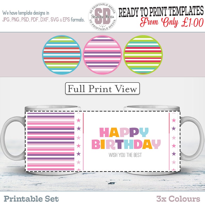Download Birthday Sublimation Mug Design Birthday Mug Design Template Printable Birthday Mug Design Yellowimages Mockups