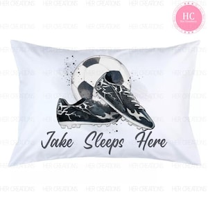 Personalised Football Player Pillowcase
