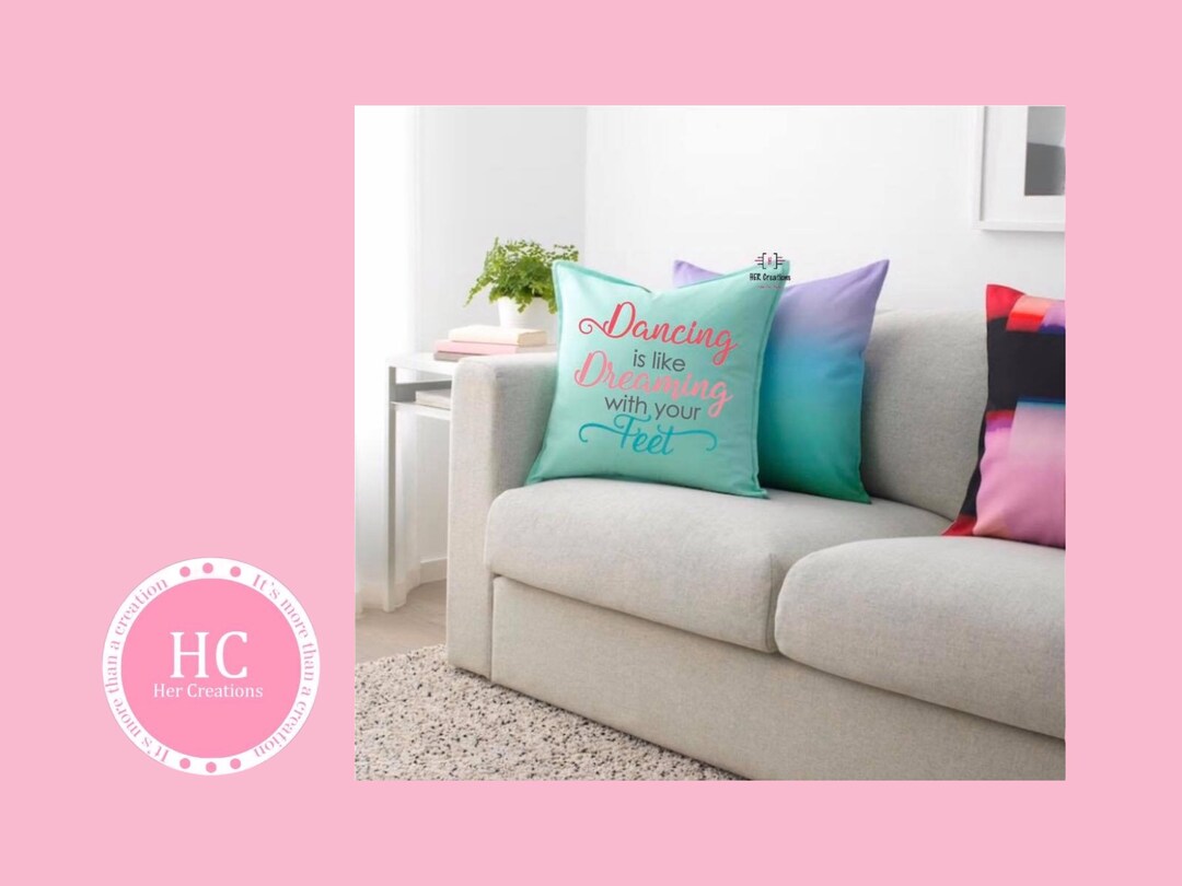 DANCER THEMED QUOTE Cushion With Insert : Dancing is Like Dreaming With ...