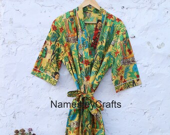 Cotton Long Kimono Woman Robe Dressing Gown Bathrobe Summer Dress Beach Kimono Plus Size Maternity Dress