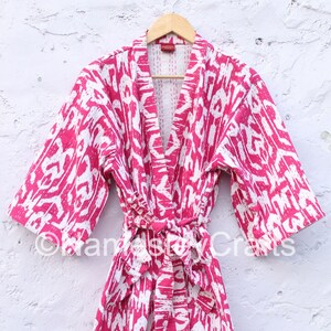 Ikat Kantha Robe  Handmade Kantha Jacket  Winter Jacket  Tie Belt Coat  Winter Coat For Women