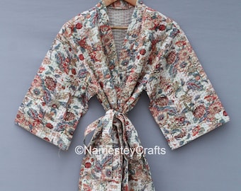 Women Outfit Jacket Long Coat  Quilted Jacket  Cotton Kantha Kimono  Handmade Robe  Maternity Dress