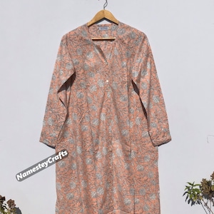 Hand block Cotton Dress, Floral Print Cotton Dress, Indian Print Dress, Cotton Summer Dress, Block Print Dress, Long Dresses, Gift For Her