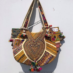Afghani Stickerei Handgemachte indische Banjara bestickte Einkaufstasche, Banjara-Tasche, Boho-Tasche, Banjara-Schultertasche, Boho-Tasche, Stammes-, Shopping