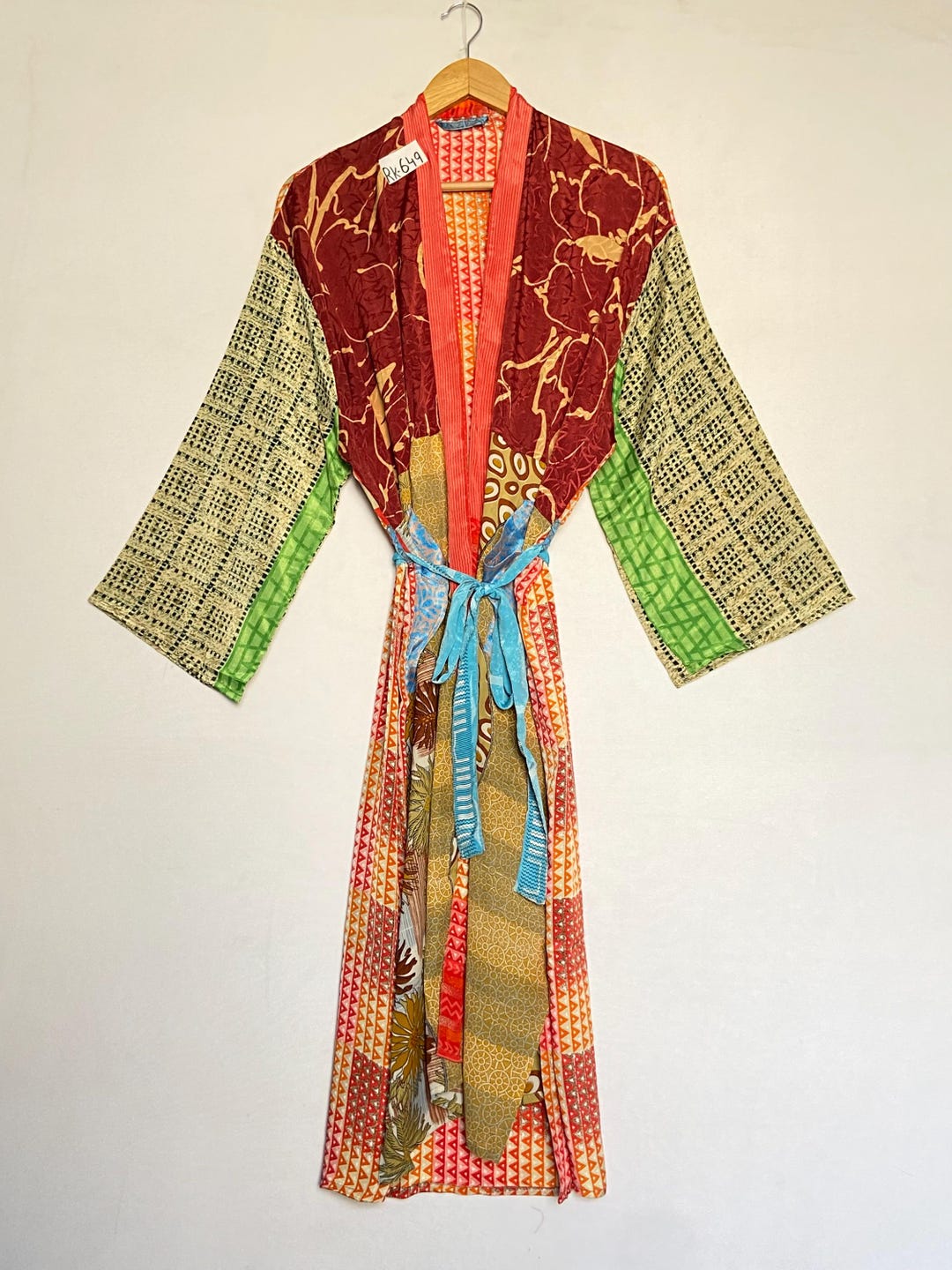 Sari Robe Indian Vintage Silk Sari Robe | Women's Clothing | Silk Kimono Robe ...
