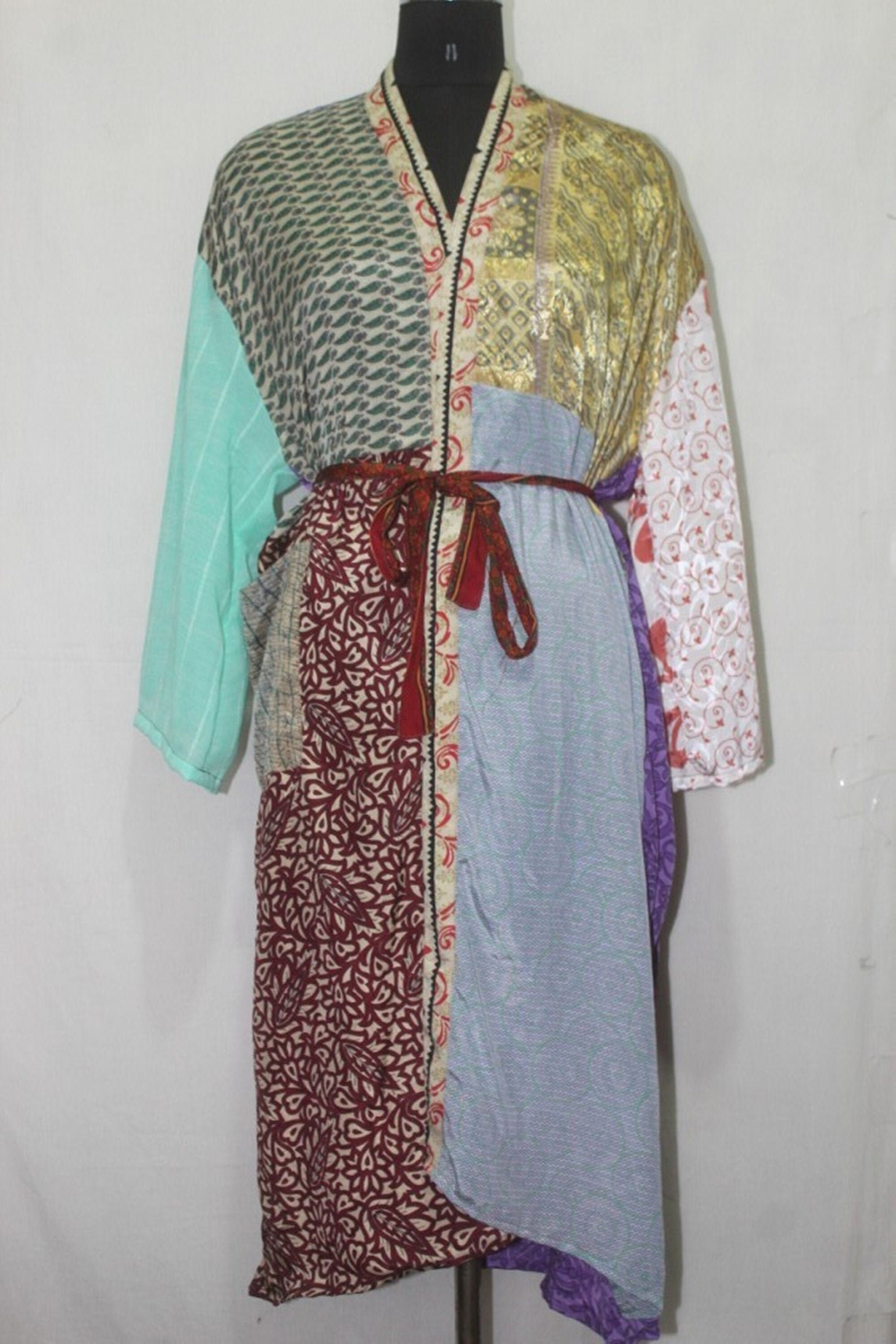 Patchwork kimono robe Clearance