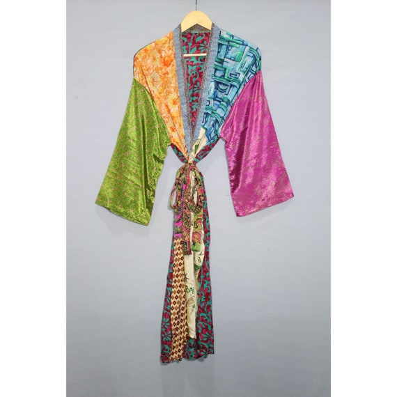 Vintage Silk Kimono Shower Robe Women Bathrobe Silk Dressing - Etsy