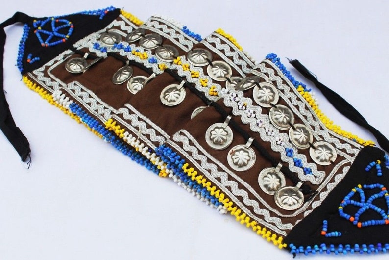 Indian Handcrafted Antique Belt,Afghani Belly Dance Belt,Tribal Banjara Belt,Hand embroidered Waist Belt 1960s Ba43