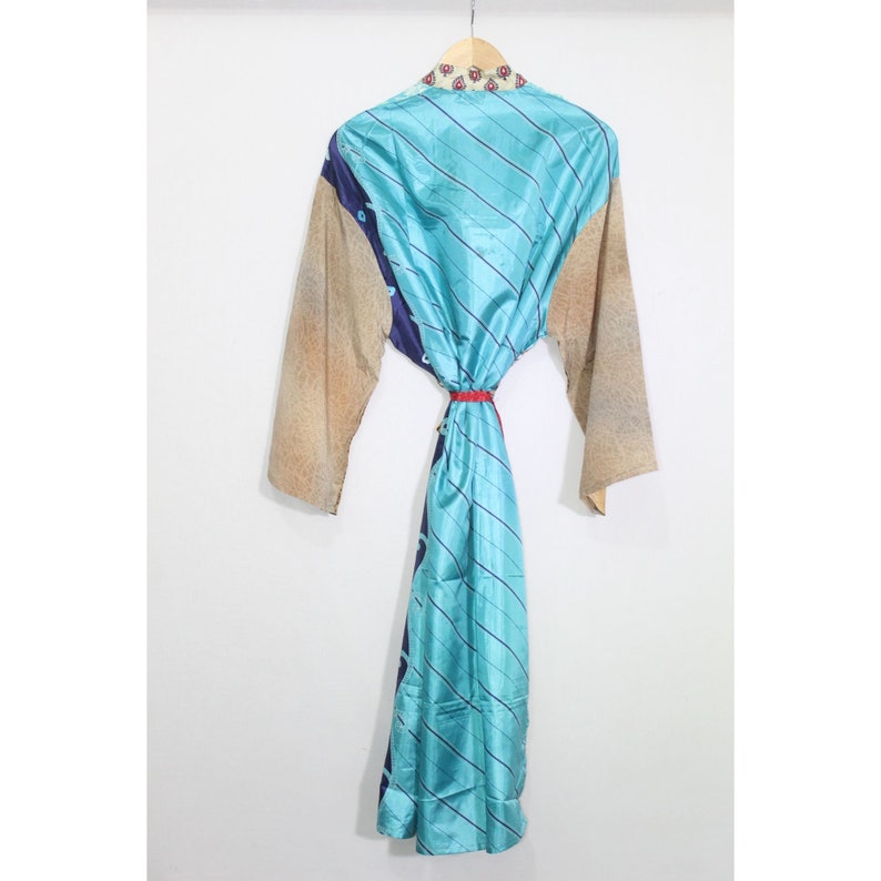 50 Pcs Lot Silk Saree Robe Vintage Kimono Women Bathrobe Maternity Gown