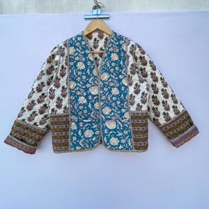 Reversible Patchwork Quilted Jacket: Boho Cotton Short Coat